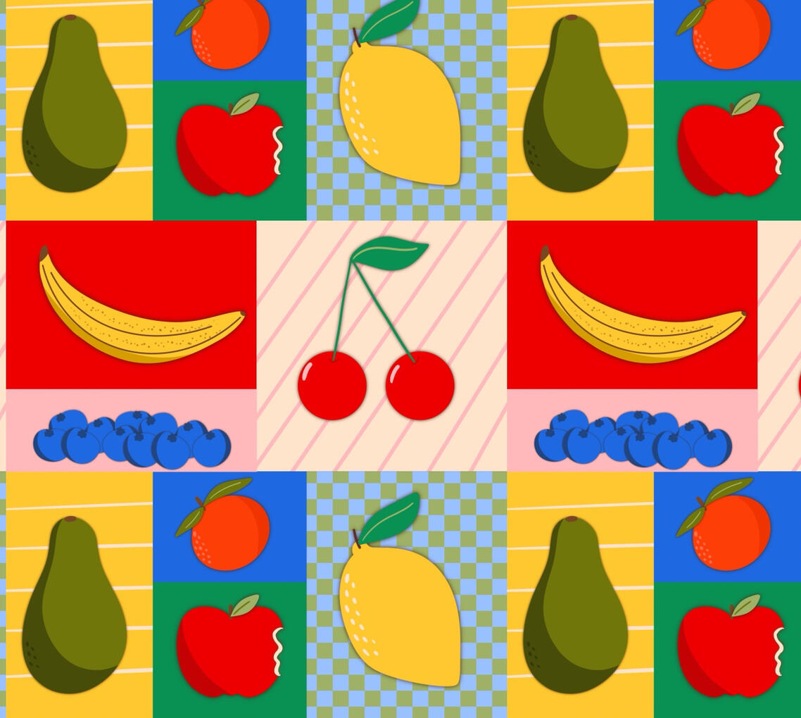 Retro frame Fruit