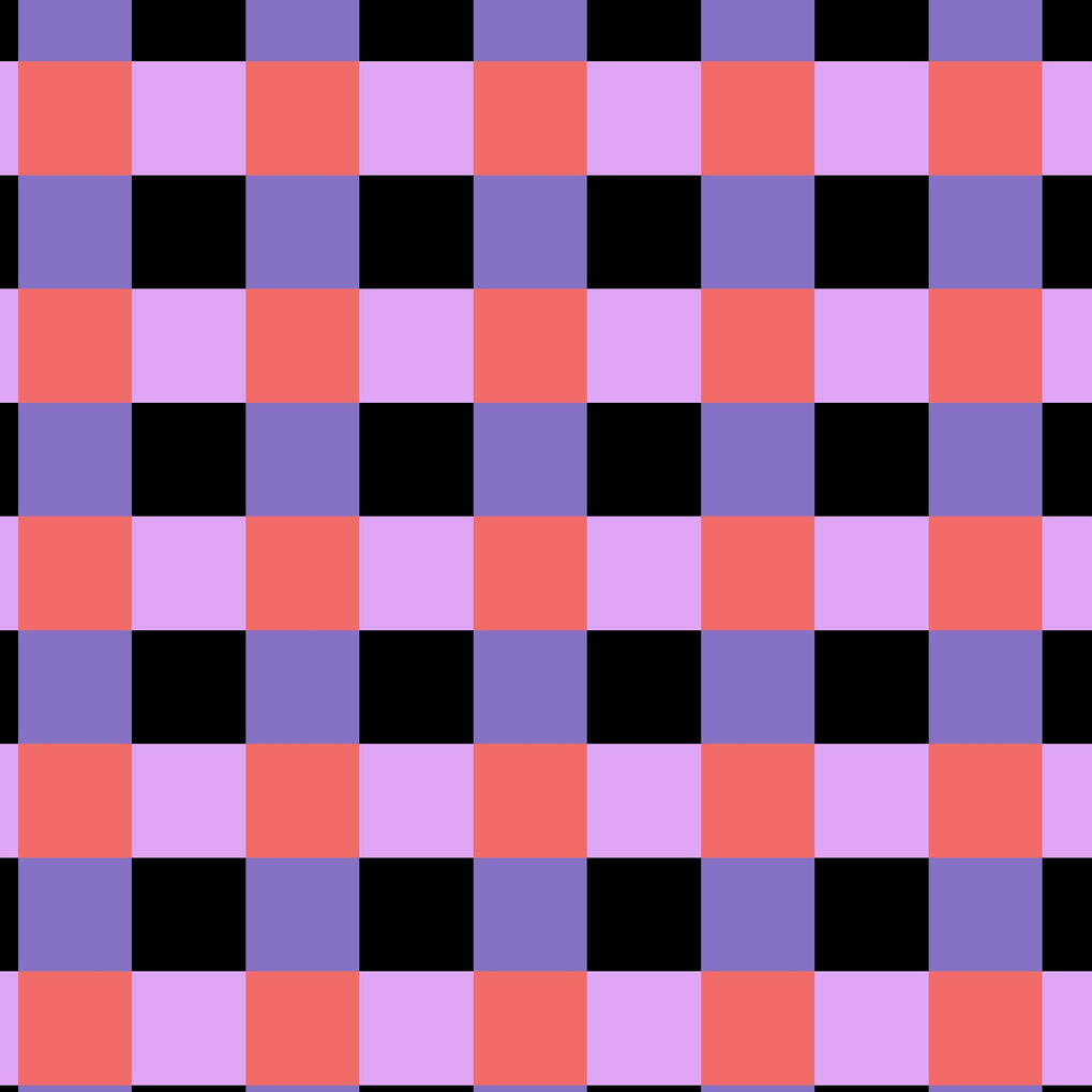 Halloween gingham pattern in purple, orange and black.