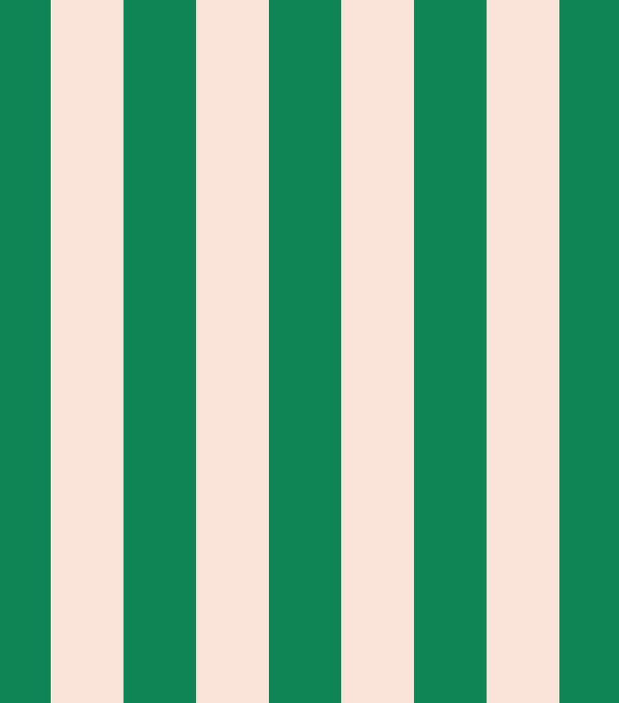 Old Hollywood inspired retro green and cream stripe pattern.