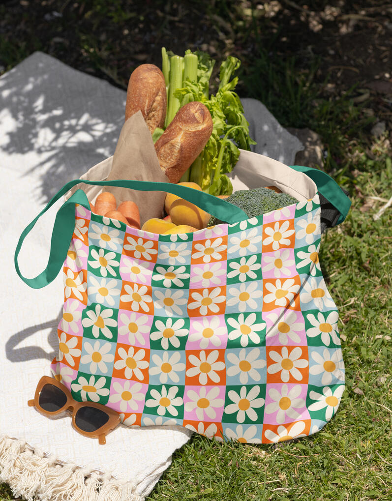 Retro Checkerboard tote bag